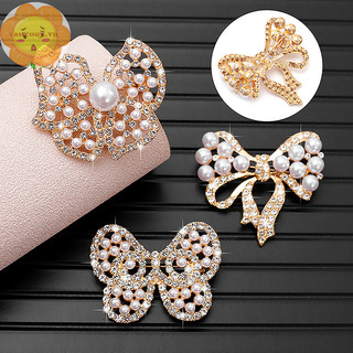 Vastji Cổ Điển Nơ Thổ Cẩm Thời Trang Sáng Kim Cương Giả Chân Dành Cho Nữ Bé Gái Tiệc Xò Trang Phục Cưới Phụ Kiện Trang Sức Quà Tặng VN