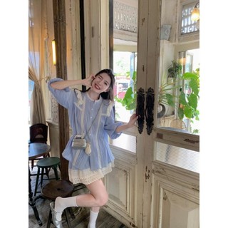 Bộ Đồ Tươi Tắn Nữ Mori Áo Ngọt Ngào Phối Quần Váy Hai Chiếc