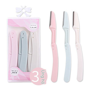 Scratch Happy Gấp Tông Đơ Lông Mày Cạo Râu Lưỡi Lông Mày Chống Trầy Xước Cắt Lông Mày Ba Gói Người Mới Bắt Đầu Bán Buôn
