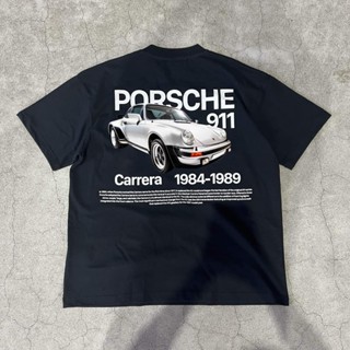Áo thun form rộng nam nữ in  xe Porsche 911 form rộng hottrend dân boy phố gơn phố chất cotton mịn cao cấp