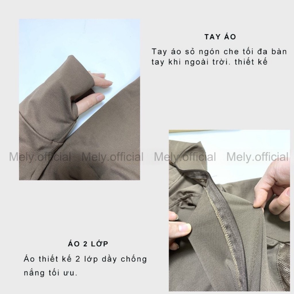 Áo Chống Nắng Toàn Thân Nữ 2 Lớp Chất Umi HànUvt 50++ Dáng Đẹp chống nắng ,tia uv | BigBuy360 - bigbuy360.vn