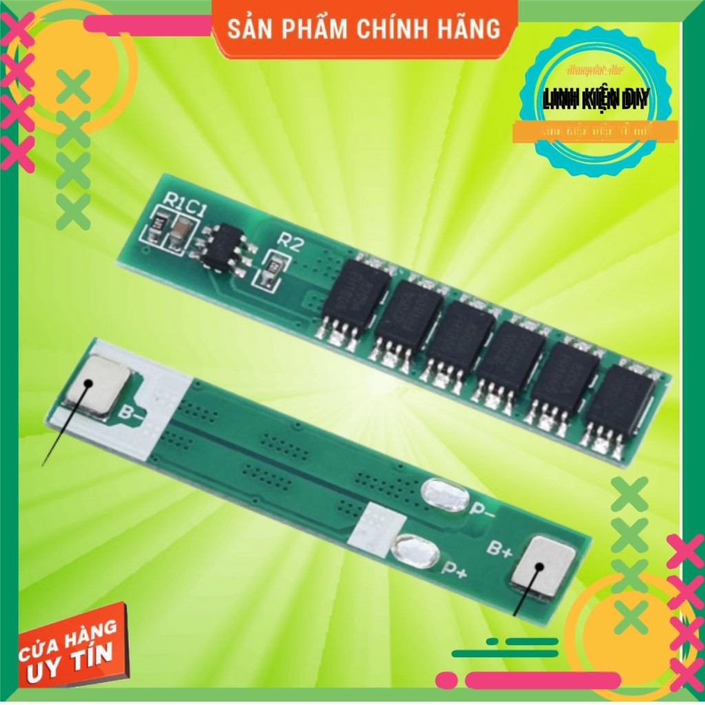 Mạch bảo vệ pin 1S 12A - 3.7V Mạch 1A1 6 mos 1 mos