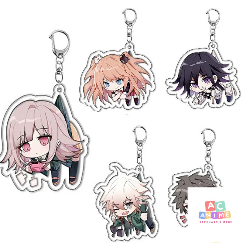 Danganronpa Hai Mặt Acrylic Móc Khóa Anime Trò Chơi Nhân Vật Nanami ChiaKi Nagito Komaeda