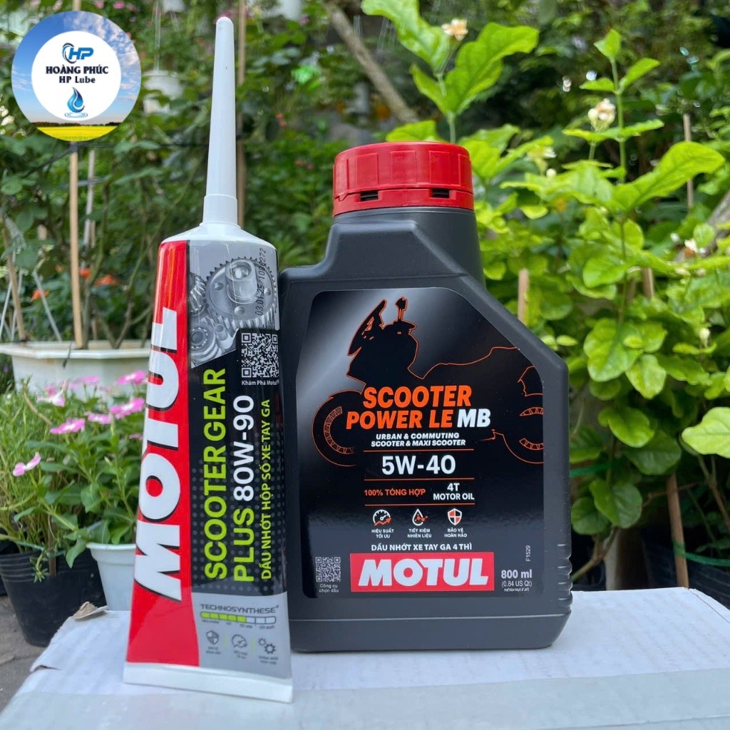 Nhớt Motul Xe Tay Ga Scooter Power LE 5W40/Expert 10w40 800ml+ Nhớt Lap/Nhớt Hộp Số Motul 120ml Chính Hãng Cao Cấp