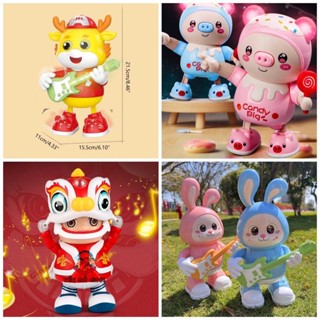  Tổng hợp Đồ Chơi thỏ cầm đàn thỏ cần hoa heo  cầm kẹo rồng cầm đàn thỏ đỏ cầm hồ lô nhảy múa C 