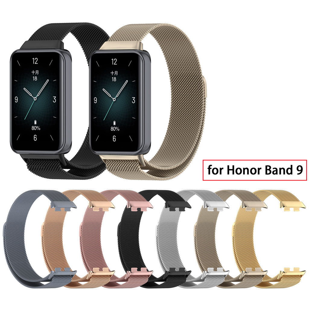 Dây đeo đồng hồ bằng thép không gỉ Milanese Dây đeo từ tính Honor Band 9 10
