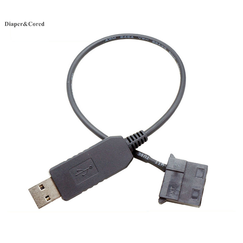 Diaper &amp; CORED USB Sang 4Pin PWM 5V Sang 12V Boost Line USB Tay Quạt PC Bộ Chuyển Đổi Nguồn Đầu Nối Cáp Chuyển Đổi Cho PC Quạt Làm Mát YTH