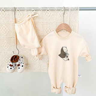 Bộ áo liền quần cho bé Phong cách mới Phiên bản Hàn Quốc Nam Nữ Jumpsuit Sơ sinh Phiên bản Hàn Quốc Hoạt hình Gấu Jumpsuit Jumpsuit