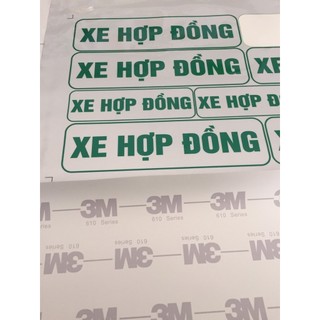 Tem chữ xe hợp đồng phản quang cho tài xế