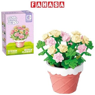 Đồ chơi lắp ráp mô hình chậu hoa vani - sembo 611058