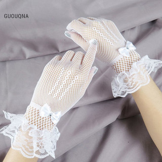 Guouqna găng tay nữ lưới fishnet găng tay ren găng tay full ngón ren găng tay thời trang basl
