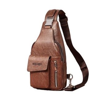 Túi đeo chéo nam, Túi đeo ngực da PU chống thấm nước thời trang năng động và phong cách Bag Túi Bao Tử