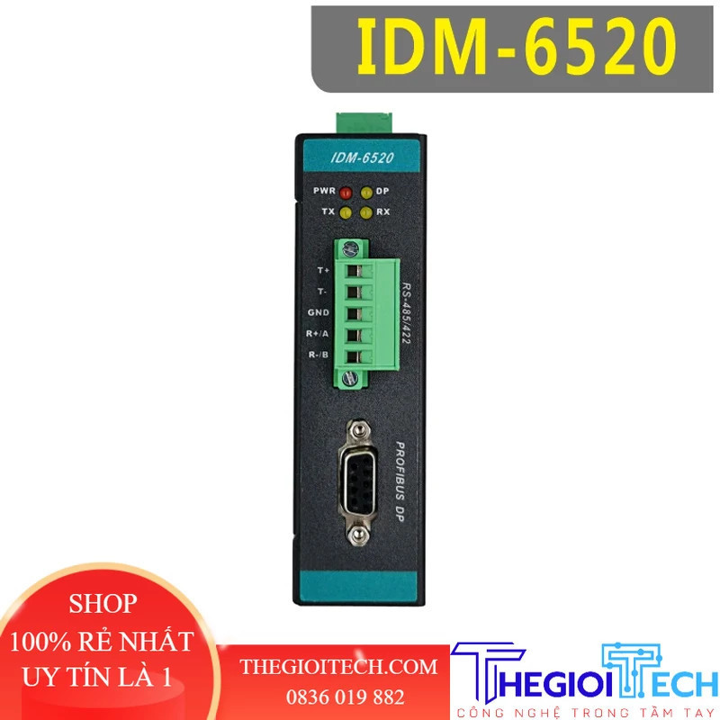 IDM-6520 Bộ chuyển đổi Profibus DP Gateway Profibus DP sang Modbus RTU\ASCII Nhiệt độ hoạt động: -40~85oC - device only
