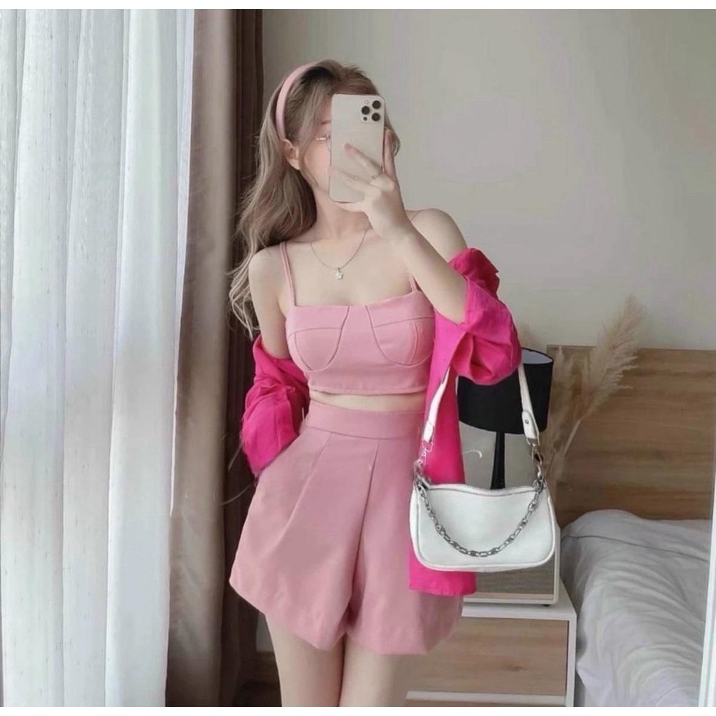 Set Bộ 3 Món (Lụa Chéo Thái + Lụa Mềm Áo Sơ Mi Cao Cấp) Đi Biển Hot Hit Diện Hè Có Bigsize Xinh Xắn Giá Rẻ 40-95kg 2219 | BigBuy360 - bigbuy360.vn