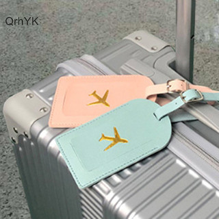 Nhà Máy Thời Trang 1 Chiếc Da PU Hành Lý Thẻ Tên ID Nhãn Du Lịch Vali Nhận Dạng Nhãn QrhYK