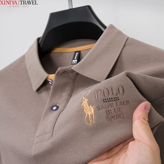  Áo thun polo nam 100% Cotton Paul dài tay thu đông hàng đầu dành cho người trung niên Áo thun Cotton bố thường ngày Quần áo nam  Hàng có sẵn  