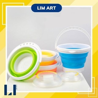 Xô rửa cọ vẽ, Xô đựng nước rửa cọ vẽ silicon đa năng nhỏ gọn tiện dụng LIM Art