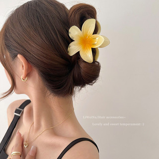 Kẹp tóc Frangipani mới dành cho nữ với mái tóc nửa buộc ở mặt sau đầu, phong cách bán chạy nhất
