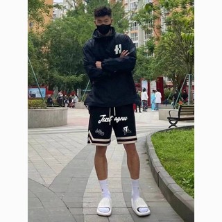American Basketball Shorts Quick-Drying Mesh Five-Point Pants Training Striped Fashion Brand Sports Loose Fitness Running crit