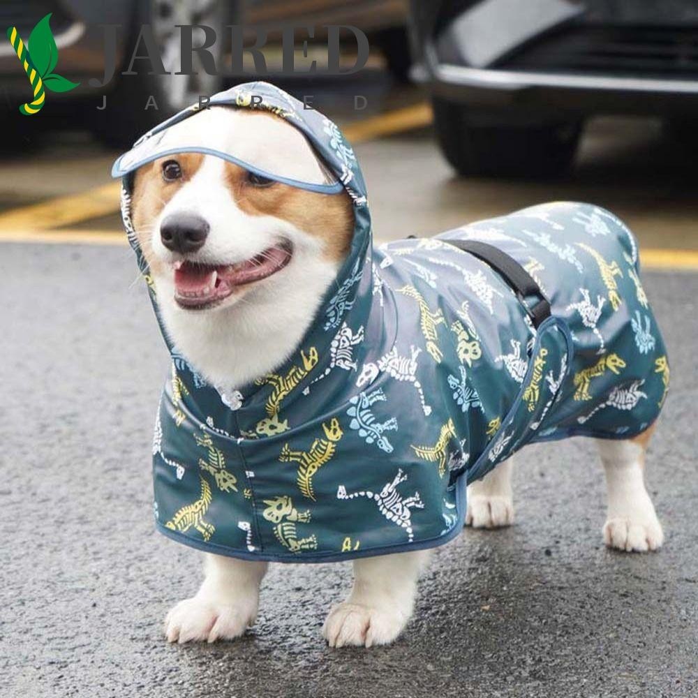 Áo mưa cho chó JARRED Bao gồm tất cả Áo khoác PU Trang phục cho chó Quần áo cho chó nhỏ vừa lớn Áo khoác mưa thú cưng chống nước