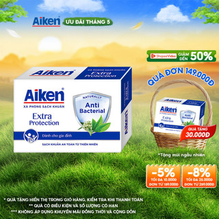 Aiken Xà Phòng Sạch Khuẩn Chiết Xuất Trà Xanh Thiên Nhiên 90G