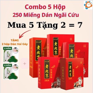 [Combo 5 Tặng 2 ] Combo 5 Hộp miếng dán ngãi cứu thải độc chân Ông Lão Bắc Kinh giúp ngủ ngon giảm đau lưng tê chân
