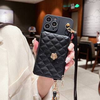 Gói chèn thẻ có dây buộc da cho Redmi Note13 Pro Plus Note12 Note11 Note10 Note9 Note 12s 9s 8 A1 Redmi 13 Lite 13c 12c 10c 9c 9A Ví đựng tiền xu Vỏ điện thoại mềm