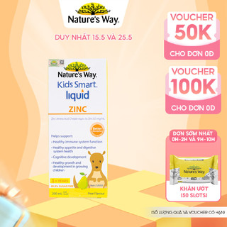 Siro Uống Nature's Way Kids Smart Liquid Zinc Bổ Sung Kẽm, Tăng Sức Đề Kháng Cho Bé 200ml