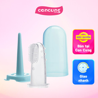 Bàn chải silicone ConCung Good cho bé - Xanh