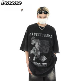 Prowowmen 's Tb xeno Youth Nam Tay Ngắn In Họa Tiết Chất Lượng Cao, Thích Hợp Cho Cả Nam Và Nữ Mặc