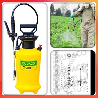 Bình xịt phun đa năng tay béc xoay 180 Độ Dudaco B401-4lit (Màu vàng Bình tốt)