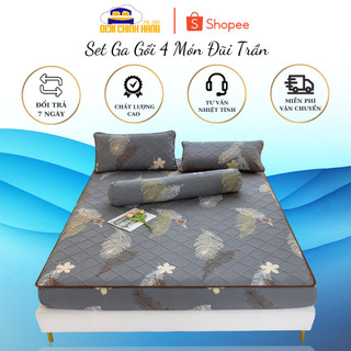 Set Ga Gối 4 Món Đũi Trần