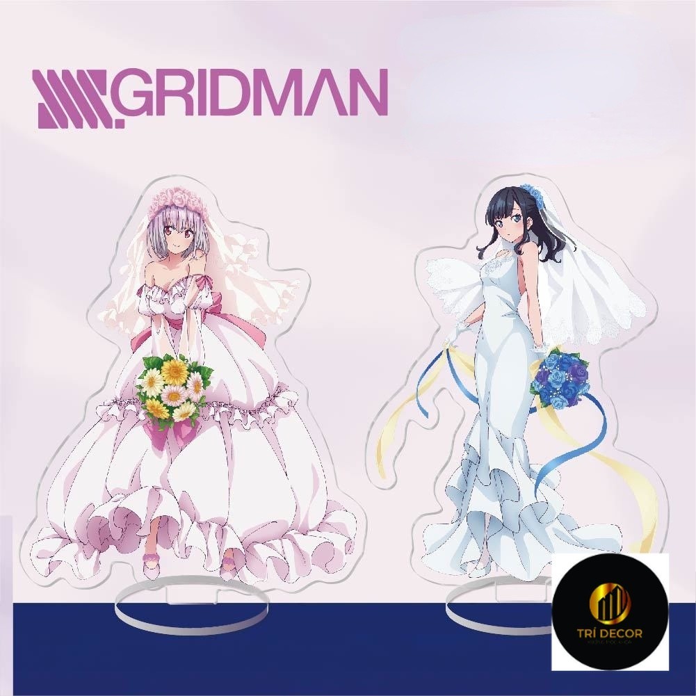 Mô Hình Nhân Vật Ss.Gridman Đứng Bằng acrylic Trang Trí Bàn