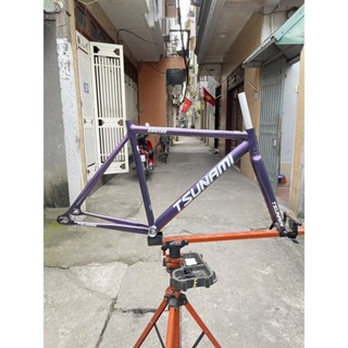 Khung rời xe đạp Fixed Gear Tsunami SNM100 tím nhũ
