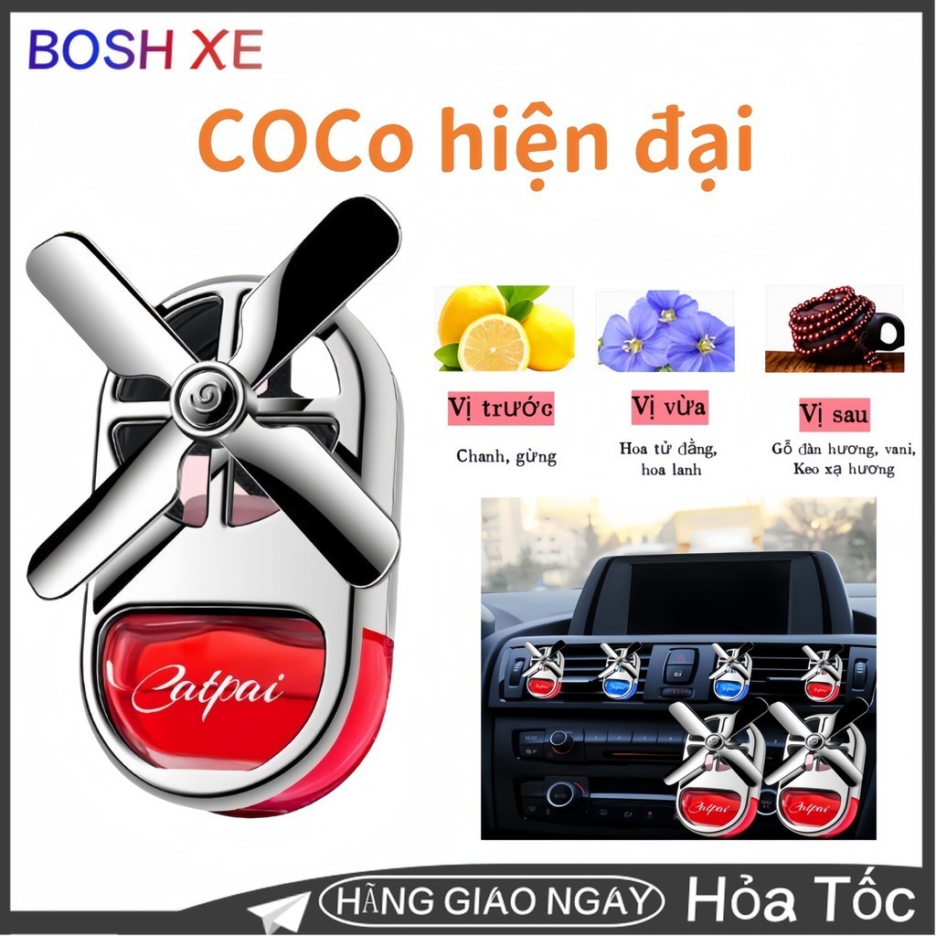 Sáp thơm nước hoa ô tô kẹp cửa gió điều hòa quạt trang trí nội thất 6 Mùi Hương Phiên Bản Mới