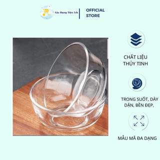  Chén Cơm Thủy Tinh Bát Ăn Cơm Bát Thuỷ Tinh Trong Suốt Dày Dặn Chịu Nhiệt Mta-Mart2 
