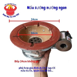 Bếp nướng lẩu than hoa có quạt gió size 24cm Trí Việt