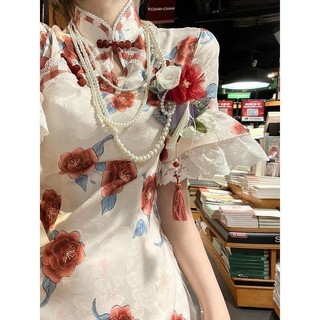 Váy hoa lãng mạn kiểu Pháp Váy công chúa chất lượng cao