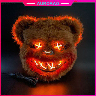 Mặt Nạ Nhựa Hình Thỏ Đẫm Máu Có Đèn led Hóa Trang halloween