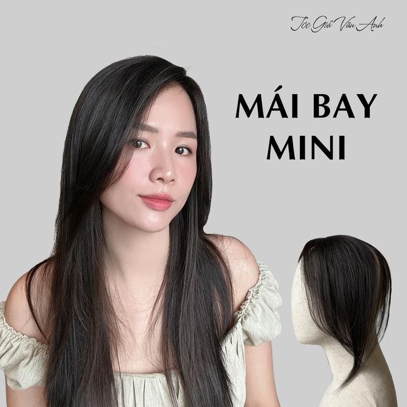Mái bay mini 2 kẹp tóc thậ.t nữ - Tóc Giả Vân Anh