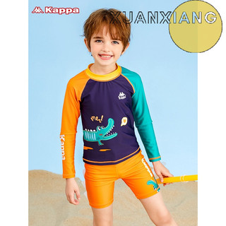 Đồ bơi liền thân tay dài kappa dễ thương cho bé trai