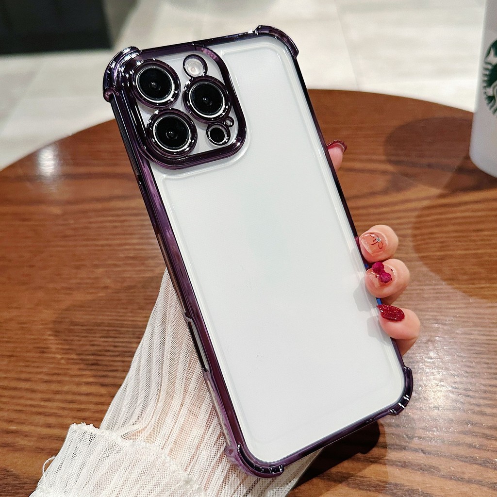 Ốp Lưng Cho Tecno Spark GO 1 1S Spark Go 2025 Ốp Lưng Bảo Vệ Camera Trong Suốt Sang Trọng Mạ Điện Si