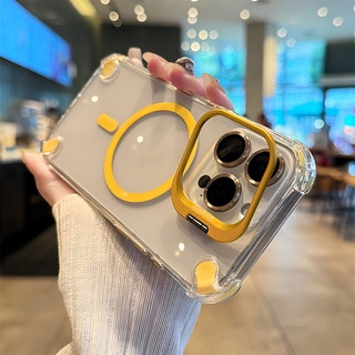  Mới 16 Với Kim Loại Bảo Vệ Camera Giá Đỡ Lật Ốp Điện Thoại Từ Tính Cho IPhone 16 15 14 13 Pro Max 16 Plus Trong Suốt Trong Suốt Trong Suốt Chống Sốc Bìa Cứng 