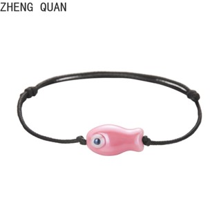  Hoạt Hình Nhiều Màu Sắc Gốm Cá Vòng Tay Mắt Quỷ Đồ Gốm Vòng Tay Cho Nữ Thời Trang Ngày Lễ Quà Tặng Mitene Thế Giới Trang Sức Có Thể Điều Chỉnh Handmade 