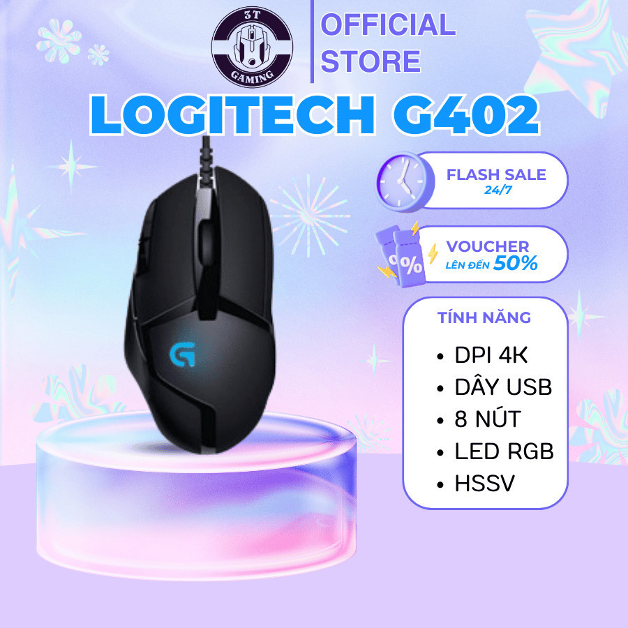 Chuột game có dây Logitech G402 Hyperion Fury FPS 8 nút lập trình - Thanh Lý Kho HCM
