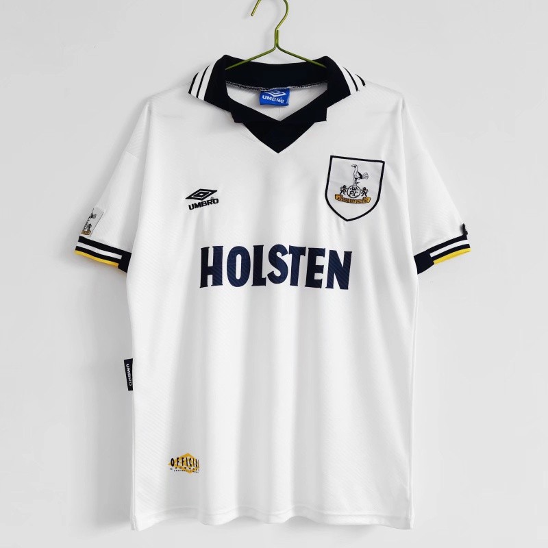 S-XXL 1994/95 Tottenham Hotspur Home Retro Áo Sơ Mi Tay Ngắn AAA