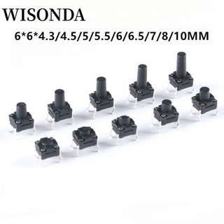 Bảng điều khiển 6x6mm công tắc xúc giác chống nước 6x6x4.3 / 5 / 6 / 7-12 mm công tắc chống bụi 4pin dip micro nút 6 4.3mm 5mm 6mm 7mm 8mm