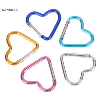Canamek 1 Hình Trái Tim Hợp Kim Nhôm Carabiner Móc Chìa Khóa Kẹp Móc Khóa Ngoài Trời Móc Chai Nước Treo Khóa Phụ Kiện Du Lịch Mới