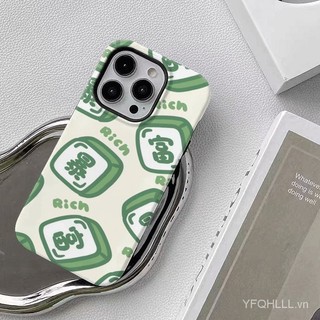 Ốp Điện Thoại Fortune Mahjong 2 Lớp Tương Thích iPhone11 12 13 14 15 12Promax 13Promax 14Promax X XS XR ABPM