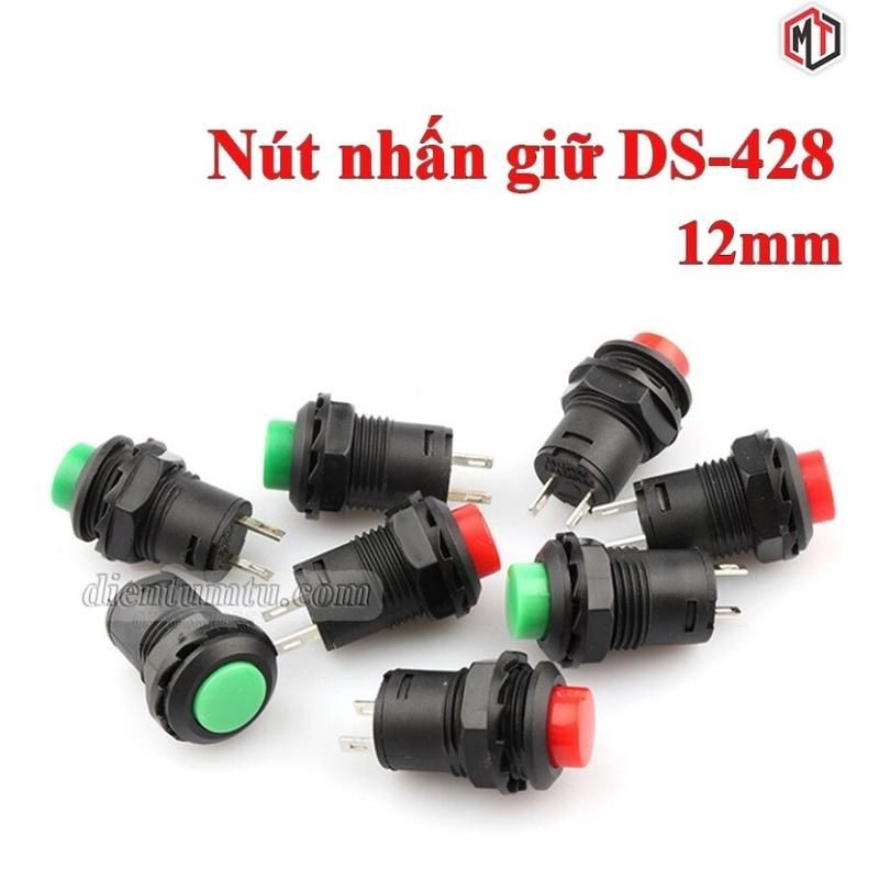 Nút nhấn tự giữ DS-428 12mm (Nút nhấn giữ)